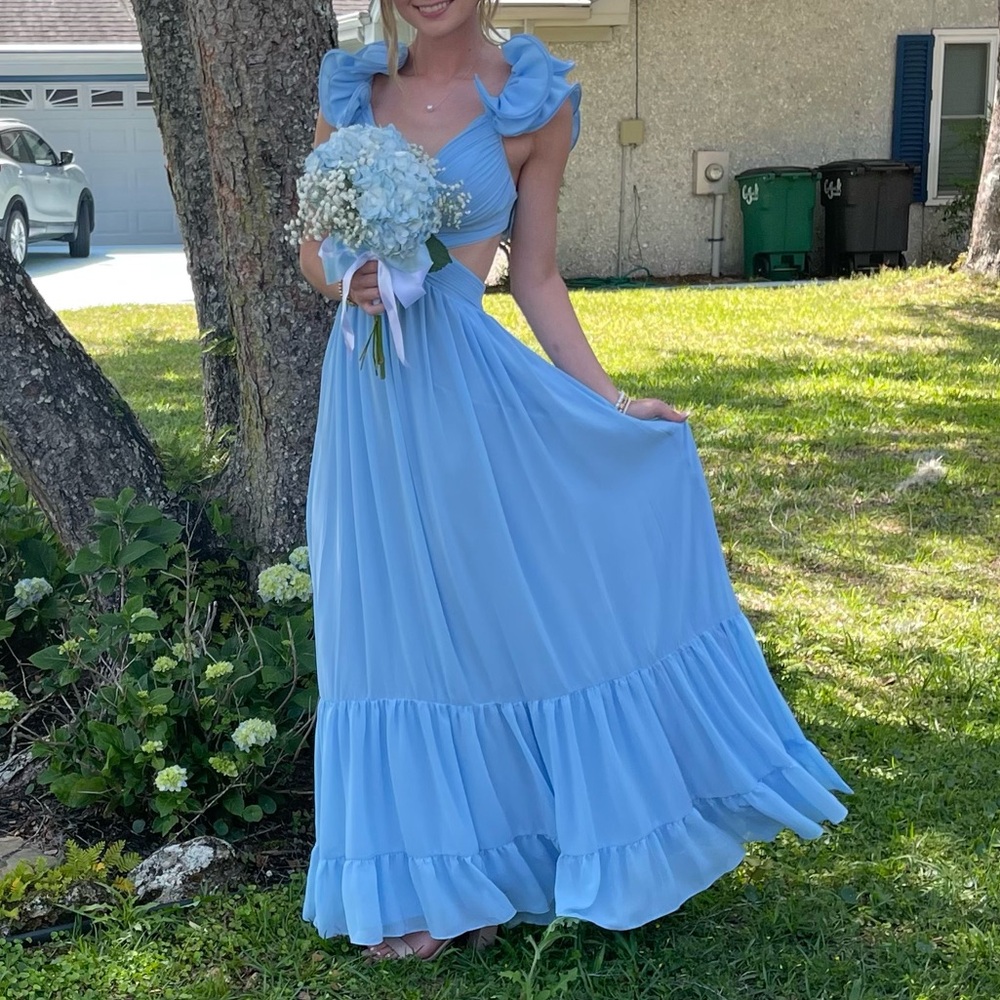 Elegant Blue Evening/Prom Gown